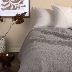 Niki – Linge de lit – Gris clair – 150 x 250 cm