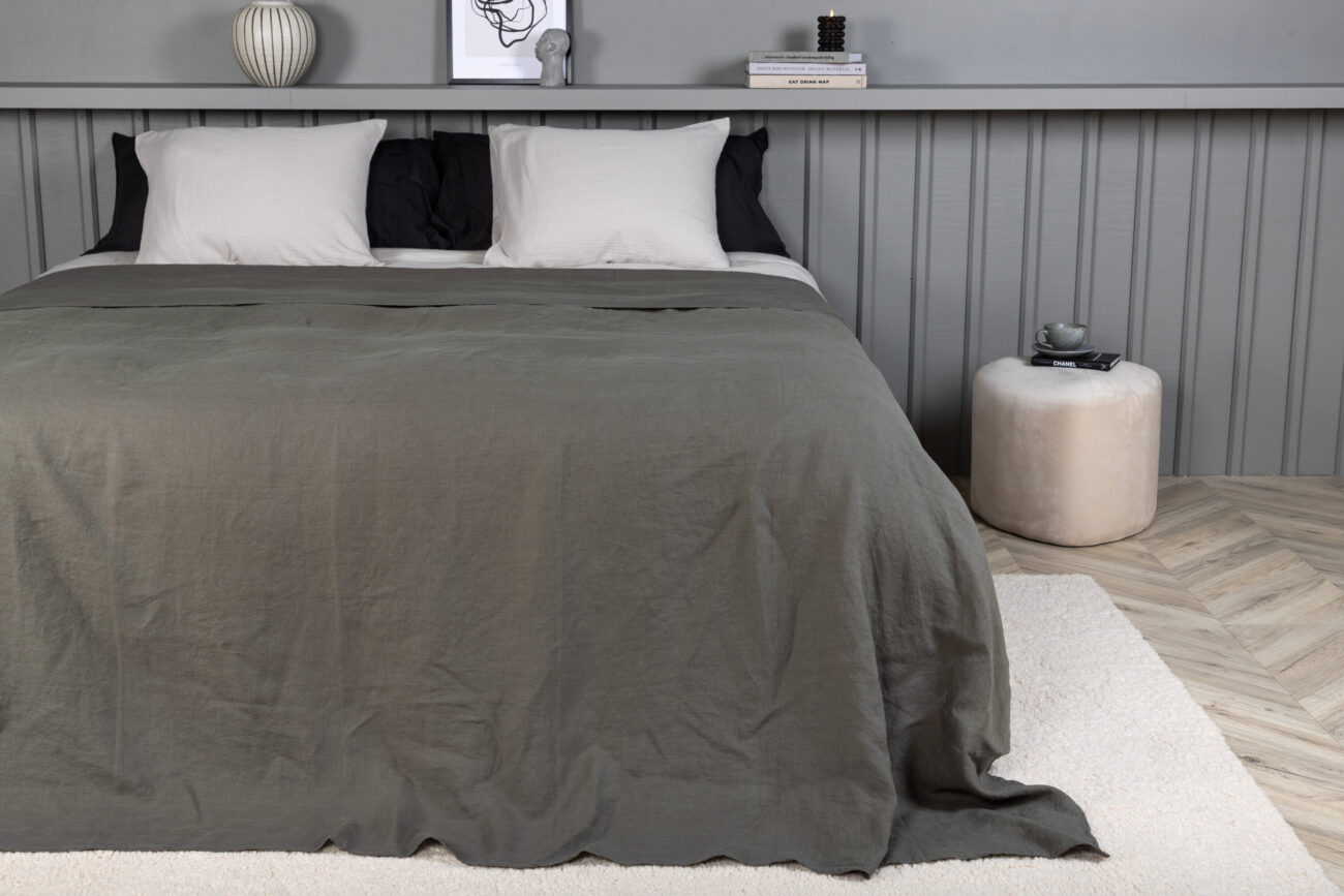 Milo – Linge de lit – Gris clair – 180 x 260 cm