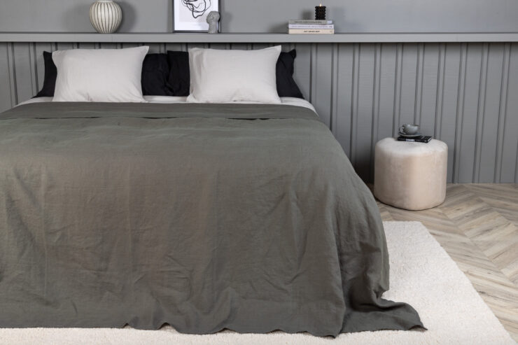 Milo – Linge de lit – Gris clair – 180 x 260 cm