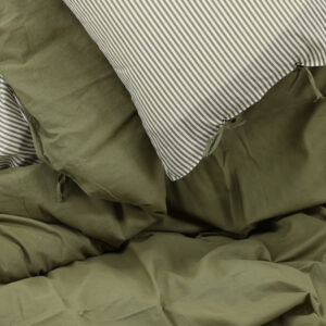 Jenna – Linge de lit – Vert mousse, Blanc – 220 x 240 cm