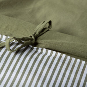 Jenna – Linge de lit – Vert mousse, Blanc – 220 x 240 cm