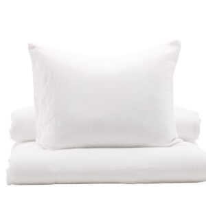 Mila – Linge de lit – Blanc – 50 x 60 + 150 x 200 cm