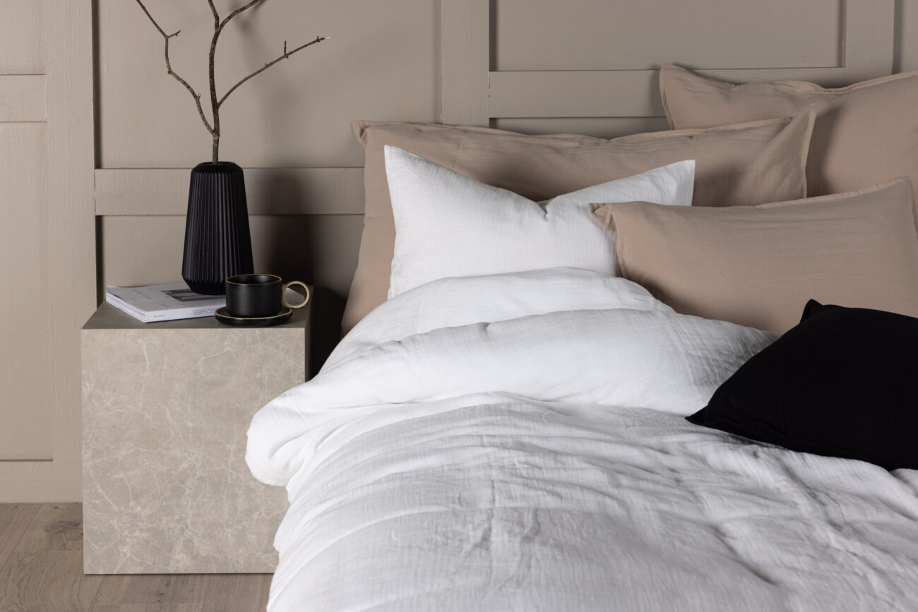 Mila – Linge de lit – Blanc – 50 x 60 + 150 x 200 cm