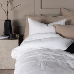 Mila – Linge de lit – Blanc – 50 x 60 + 150 x 200 cm
