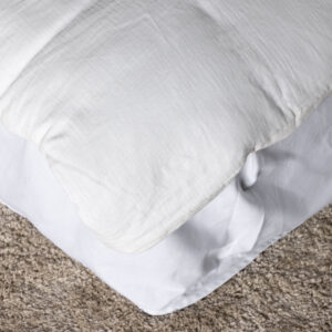 Mila – Linge de lit – Blanc – 50 x 60 + 150 x 200 cm
