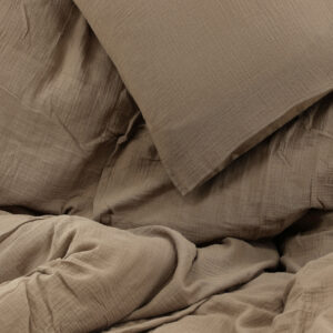 Mila – Linge de lit – Marron – 200 x 150 cm