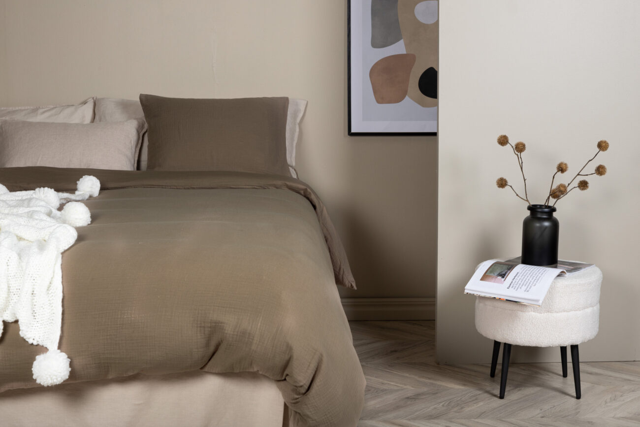 Mila – Linge de lit – Marron – 200 x 150 cm