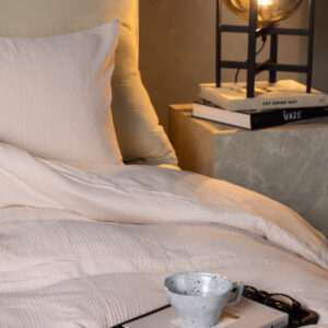 Mila – Linge de lit – Rose clair – 50 x 60 + 150 x 200 cm