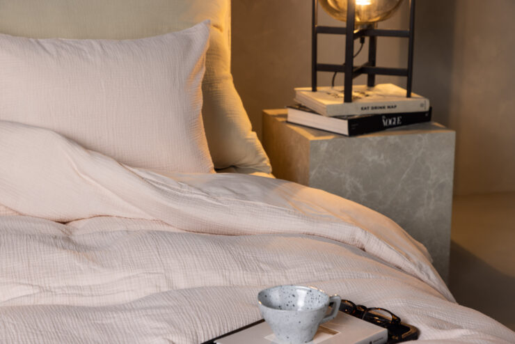 Mila – Linge de lit – Rose clair – 50 x 60 + 150 x 200 cm