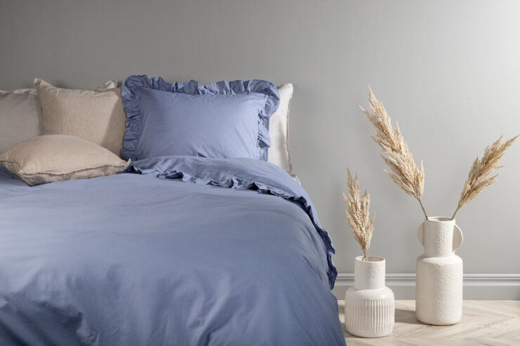 Levi – Linge de lit – Bleu – 200 x 150 cm