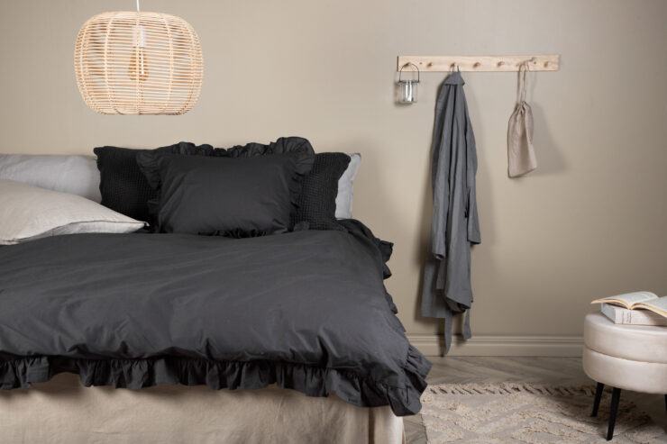 Levi – Linge de lit – Anthracite – 200 x 150 cm