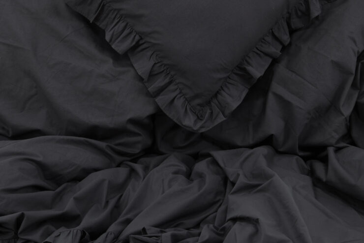 Levi – Linge de lit – Anthracite – 220 x 240 cm