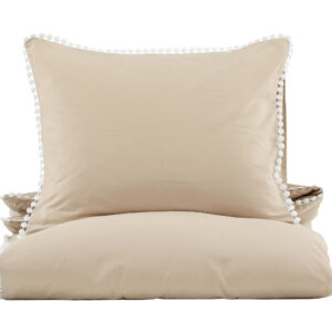 Livia – Linge de lit – Beige, Blanc – 200 x 150 cm