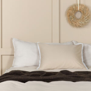 Livia – Linge de lit – Beige, Blanc – 200 x 150 cm