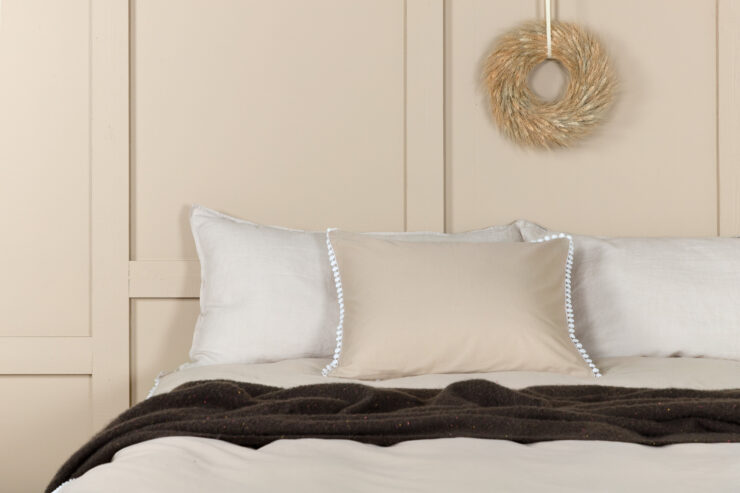 Livia – Linge de lit – Beige, Blanc – 200 x 150 cm