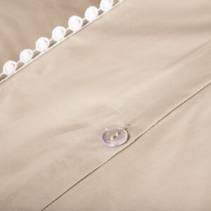 Livia – Linge de lit – Beige, Blanc – 200 x 150 cm