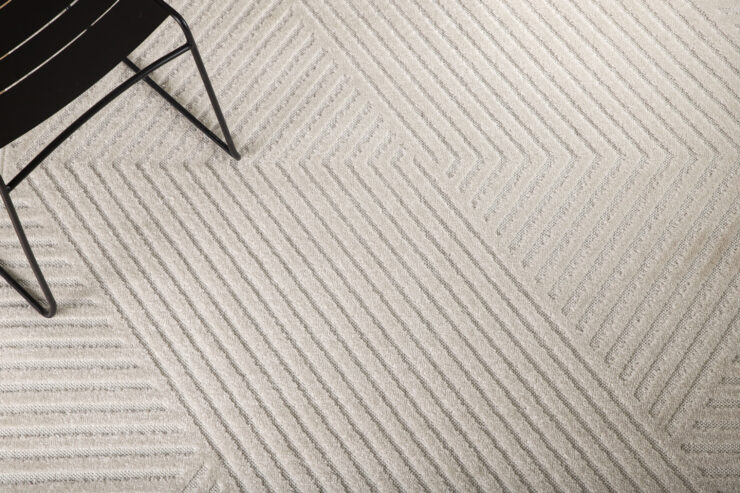 Aron – Tapis de salon – Blanc – 290 x 200 cm