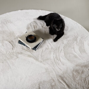 Nina – Tapis de salon – Blanc – ⌀200 cm