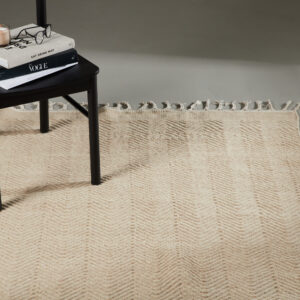 Loke – Tapis de salon – Beige, Blanc – 230 x 160 cm