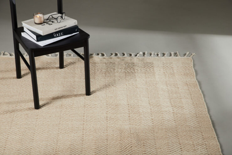 Loke – Tapis de salon – Beige, Blanc – 350 x 250 cm