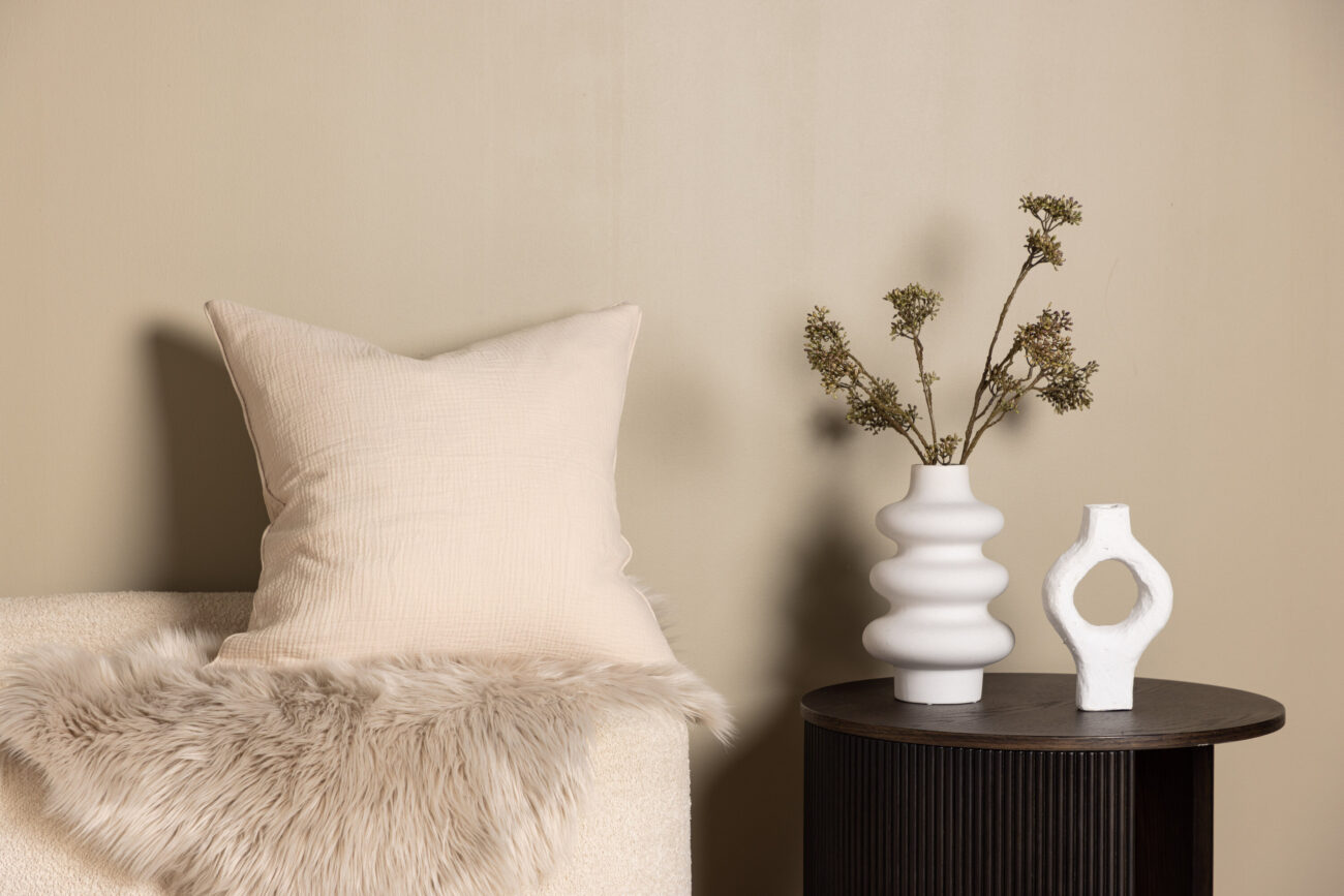 Tyra – Housse de coussin – Beige – 60 x 60 cm
