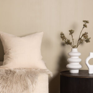 Tyra – Housse de coussin – Beige – 60 x 60 cm