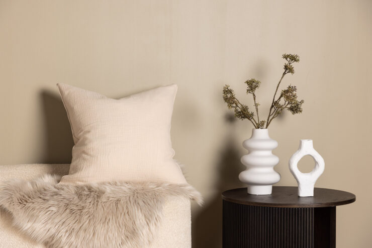 Tyra – Housse de coussin – Beige – 60 x 60 cm