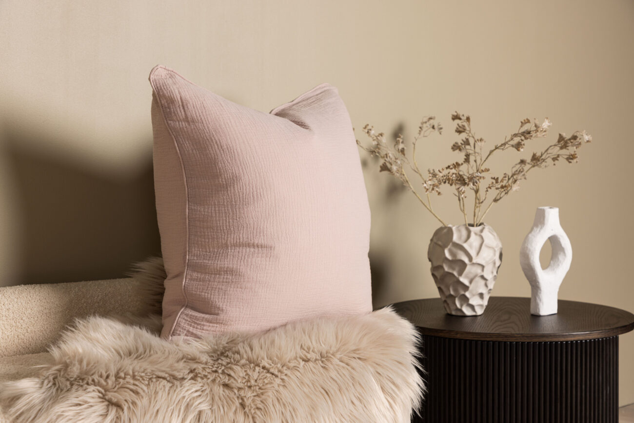 Tyra – Housse de coussin – Rose clair – 60 x 60 cm