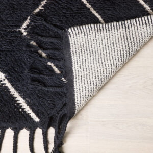 David – Tapis de salon – Noir, Blanc – 300 x 200 cm