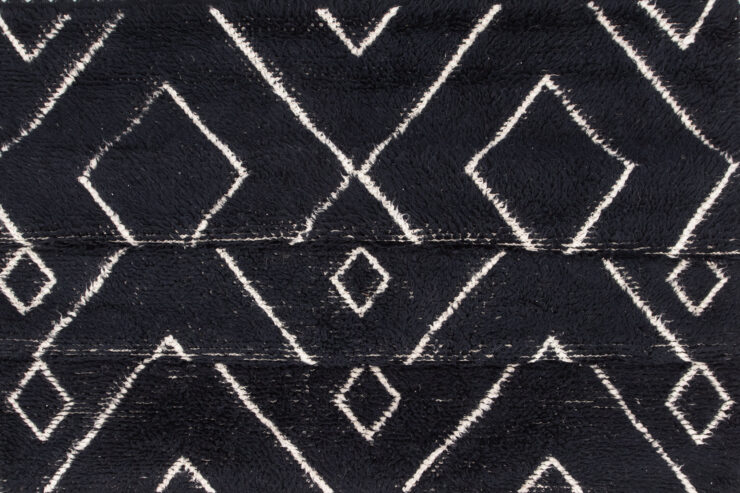 David – Tapis de salon – Noir, Blanc – 230 x 160 cm