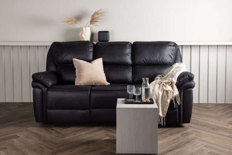 Saranda – Recliner Sofa – Noir – 99 x 103 x 228 cm