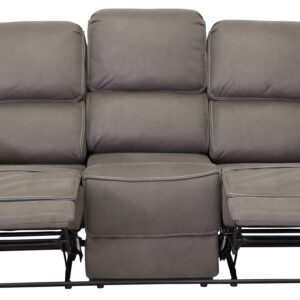 Saranda – Recliner Sofa – Noir, Gris – 98 x 96 x 206 cm