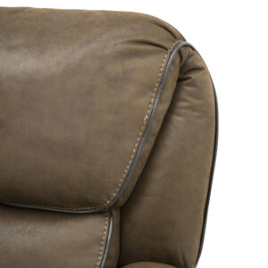 Saranda – Recliner Sofa – Noir, Marron – 98 x 96 x 206 cm
