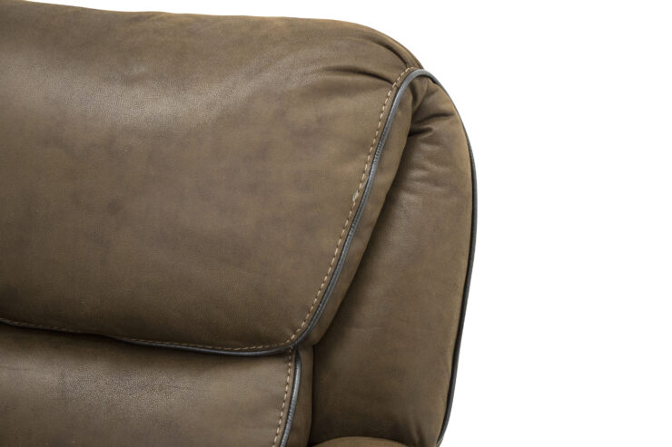 Saranda – Recliner Sofa – Noir, Marron – 98 x 96 x 206 cm