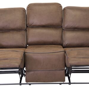 Saranda – Recliner Sofa – Noir, Marron – 98 x 96 x 206 cm