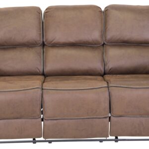 Saranda – Recliner Sofa – Noir, Marron – 98 x 96 x 206 cm
