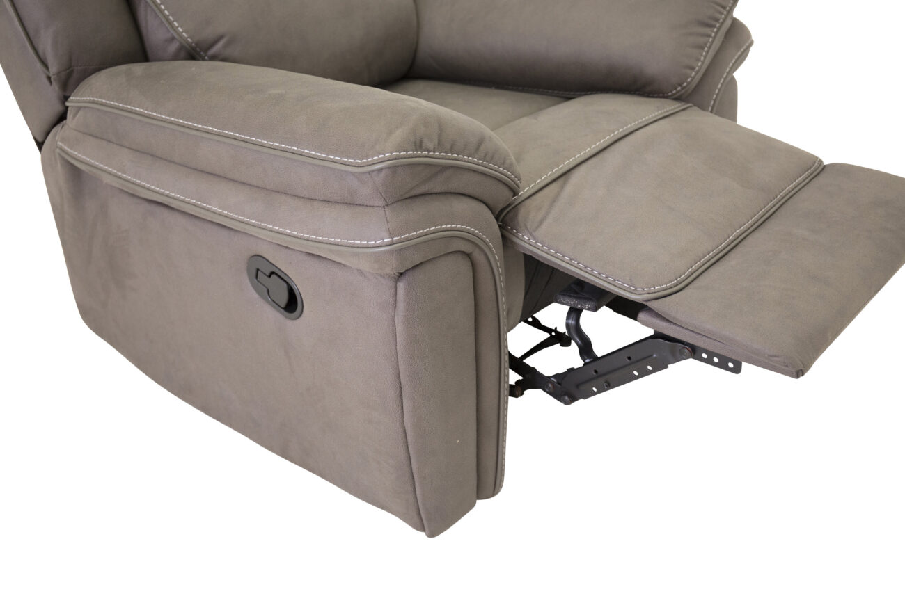 Saranda – Fauteuil relax – Noir, Gris – 99 x 96 x 99 cm