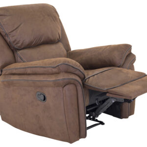 Saranda – Fauteuil relax – Noir, Marron – 99 x 96 x 99 cm