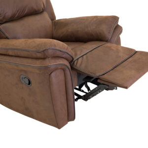 Saranda – Fauteuil relax – Noir, Marron – 99 x 96 x 99 cm