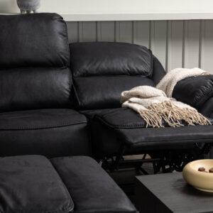 Saranda – Recliner Sofa – Noir – 99 x 103 x 338 cm
