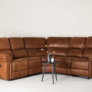 Saranda – Recliner Sofa – Noir, Marron – 98 x 104 x 169 cm