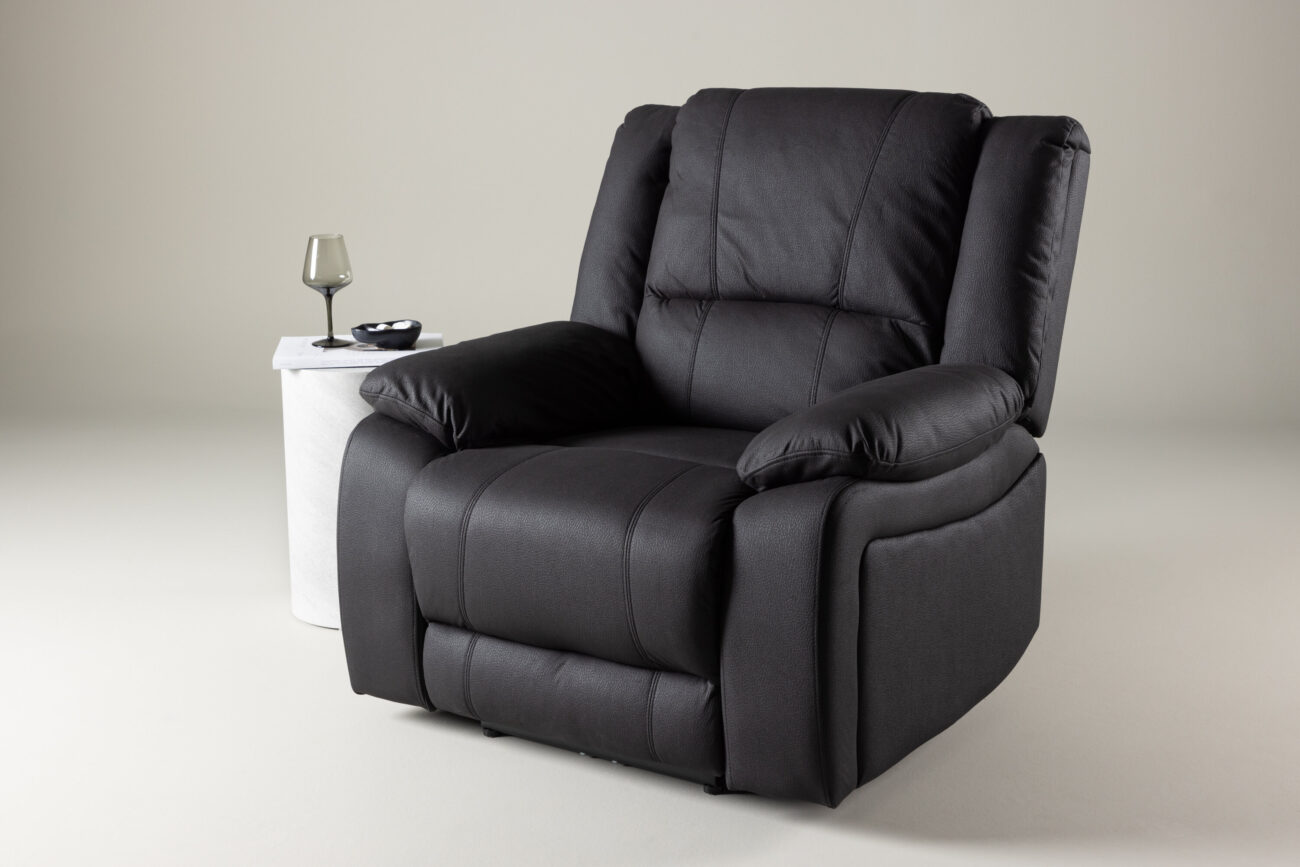 Singapore – Fauteuil relax – Noir – 106 x 100 x 96 cm