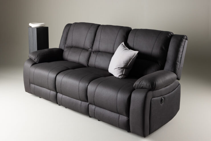 Singapore – Recliner Sofa – Noir – 96 x 100 x 218 cm