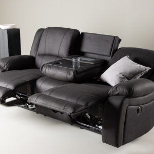 Singapore – Recliner Sofa – Noir – 96 x 100 x 218 cm