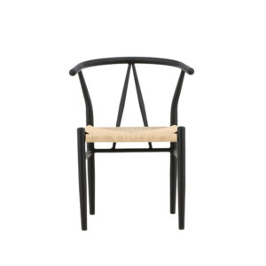 Alfons – Chaise de salle à manger – Noir, Beige – 58 x 72 x 55 cm