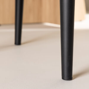 Alfons – Chaise de salle à manger – Noir, Beige – 58 x 72 x 55 cm