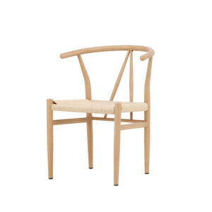 Alfons – Chaise de salle à manger – Naturel, Beige – 58 x 72 x 55 cm