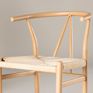Alfons – Chaise de salle à manger – Naturel, Beige – 58 x 72 x 55 cm