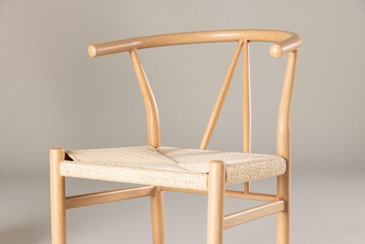 Alfons – Chaise de salle à manger – Naturel, Beige – 58 x 72 x 55 cm