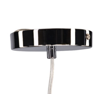 Roche – Suspension – Chrome, Transparent, Blanc, Gris – ⌀25 cm